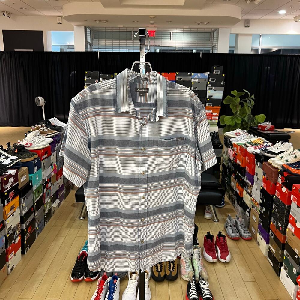 Eddie Bauer Horizontal Button Shirt Sz L